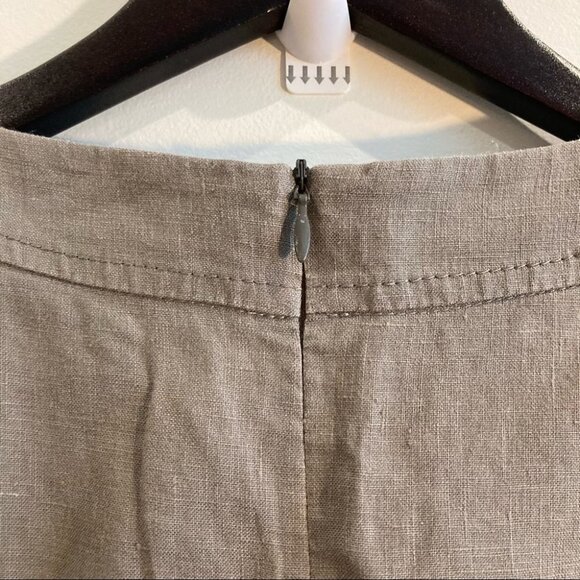 RIANI Sz 12 100% Linen Knee Length Unlined Pockets Zipper Closure Dress - Picture 6 of 9